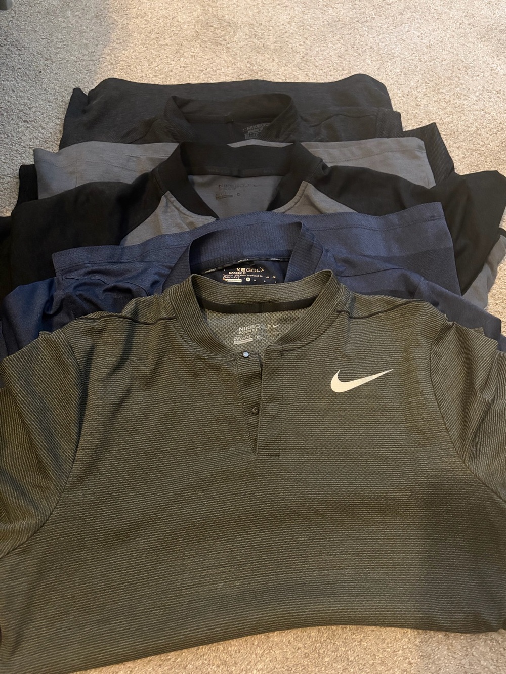 Lot of 4 Mens Nike Golf Shirts